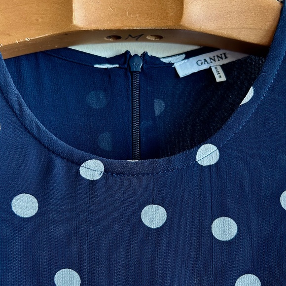 GANNI Marceau Georgette Polka Dot Dress | Size 38 (US 6) - Picture 9 of 13